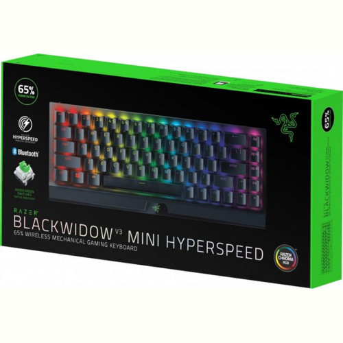 Клавіатура бездротова Razer BlackWidow V3 Mini Hyperspeed Green Switch Black (RZ03-03891600-R3R1)