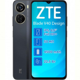 Смартфон ZTE V40 Design 4/128GB Dual Sim Black