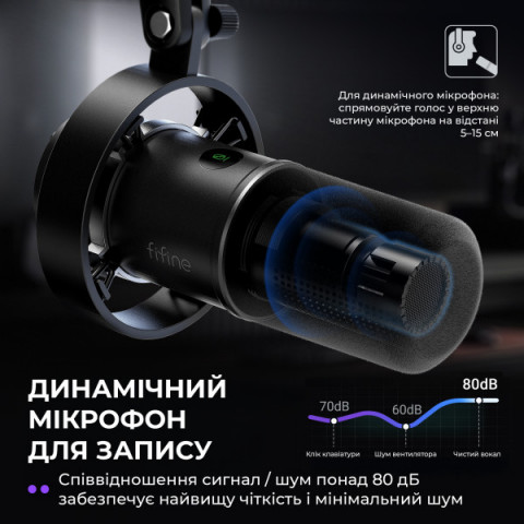 USB/XLR мікрофон Fifine K688CT Купити в Україні