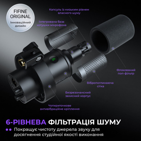 USB/XLR мікрофон Fifine K688CT Купити в Україні