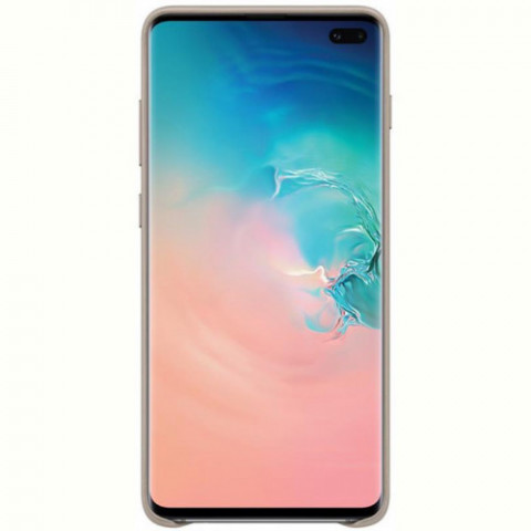 Чохол-накладка Samsung Leather Cover для Samsung Galaxy S10+ SM-G975 Gray (EF-VG975LJEGRU)