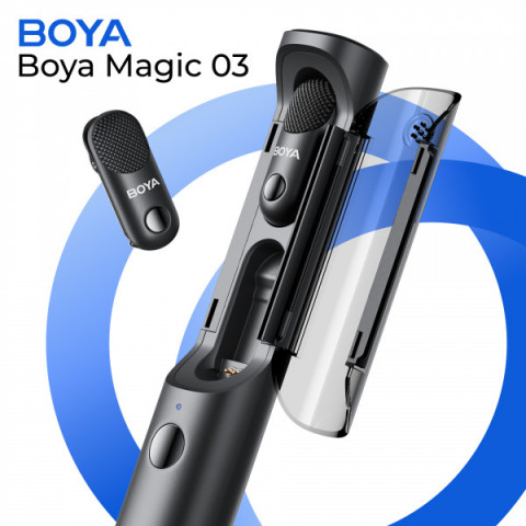 Бездротовий мікрофон BOYA Magic-03 Type-C/TRS Black Купити в Україні