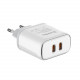 Мережевий зарядний пристрій ColorWay Power Delivery Port PPS USB (Type-C PD + Type-C PD) (40W) White (CW-CHS048PD-WT)