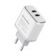 Мережевий зарядний пристрій ColorWay Power Delivery Port PPS USB (Type-C PD + Type-C PD) (40W) White (CW-CHS048PD-WT)