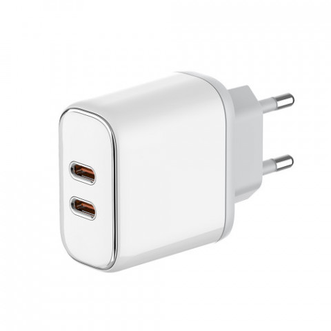 Мережевий зарядний пристрій ColorWay Power Delivery Port PPS USB (Type-C PD + Type-C PD) (40W) White (CW-CHS048PD-WT)