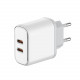 Мережевий зарядний пристрій ColorWay Power Delivery Port PPS USB (Type-C PD + Type-C PD) (40W) White (CW-CHS048PD-WT)
