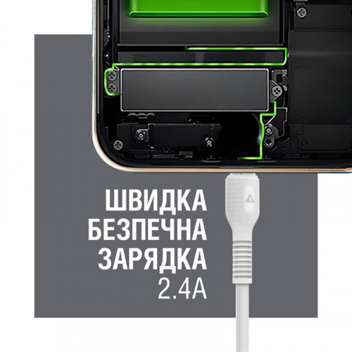 Кабель ACCLAB AL-CBCOLOR-L1WT USB-Lightning 1.2м White (1283126518225)