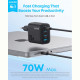 Мережевий зарядний пристрій Anker Charger 70W, 3xUSB-C, 1xUSB-A, Black (A121CG11)