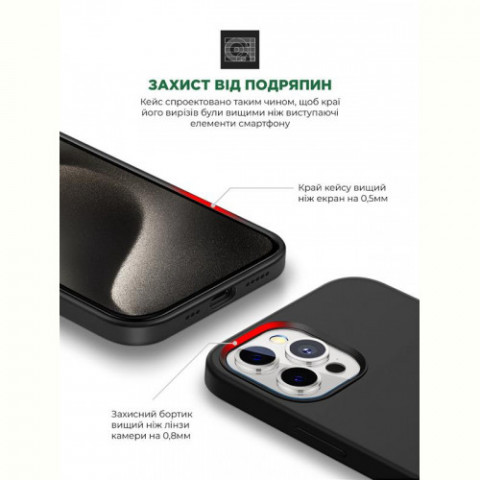 Чохол-накладка Armorstandart Icon2 для Apple iPhone 15 Pro Black (ARM70520)