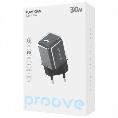 МЗП Proove Pure GaN 30W (Type-C) black Купити в Україні