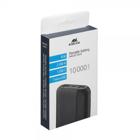 Портативний зарядний пристрій Rivacase, 10000 mA, RIVAPOWER VA2031 (Black)