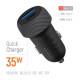 Автомобільний зарядний пристрій ColorWay 2USB (Type-C PD35W + USB QC3.0) 35W Black (CW-CHA064PD-BK)