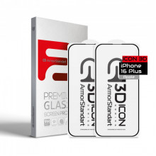 Набір захисних стекол ArmorStandart Icon 3D для iPhone 16 Plus Black 2шт (ARM83512)