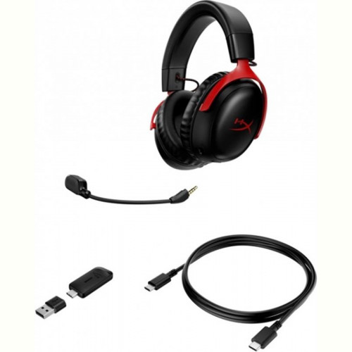 Гарнiтура HyperX Cloud III Wireless Black/Red (77Z46AA)