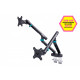 Кріплення DIGITUS Dual Monitor Clamp, 2 x до 35"/10кг, з нахилом, поворотом, чорне