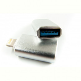 Адаптер Dengos OTG USB-Lightning Silver (ADP-016)