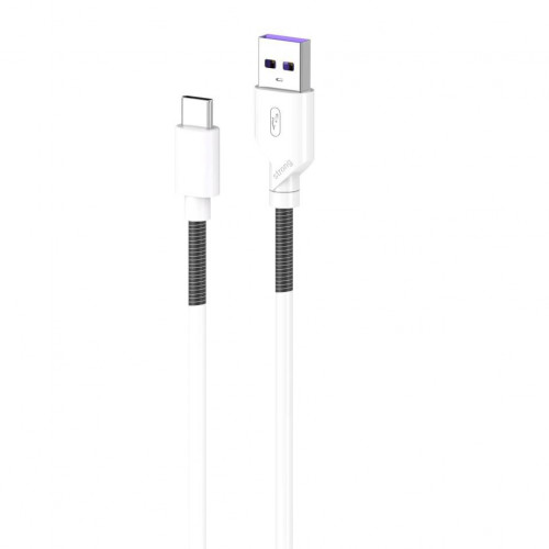 Кабель SkyDolphin S27L Spring Anti-Brake USB - USB Type-C (M/M), 1 м, White (SDUSB-000610)