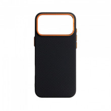 Чохол ArmorStandart LikeCarbon2 SE MagCase для Apple iPhone 17 Pro Max Kevlar Black Orange (ARM89165)