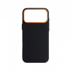 Чохол ArmorStandart LikeCarbon2 SE MagCase для Apple iPhone 17 Pro Max Kevlar Black Orange (ARM89165)