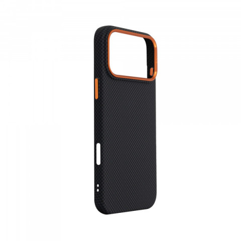 Чохол ArmorStandart LikeCarbon2 SE MagCase для Apple iPhone 17 Pro Max Kevlar Black Orange (ARM89165)