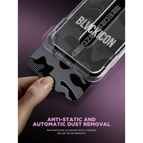 Захисне скло з аплікатором ArmorStandart Black Icon Supreme EZ для iPhone 16 Pro (ARM80849)