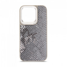 Чохол Harder Snake Pattern для Apple iPhone 15 Pro Grey Silver (ARM76798)
