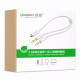 Кабель Ugreen AV140 AUX 3.5 мм TRRS - TRSx2, 0.2 м, White (10790)