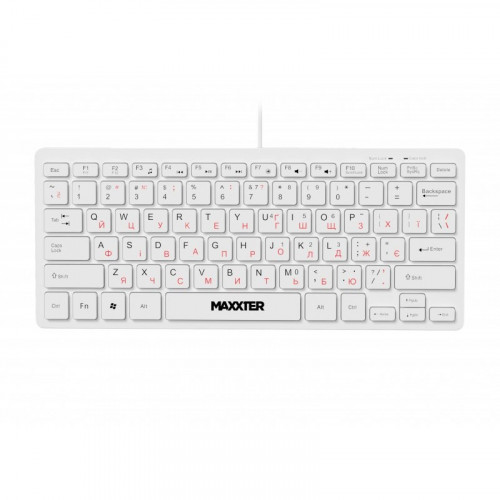 Клавiатура Maxxter KBM-C01W-UA White