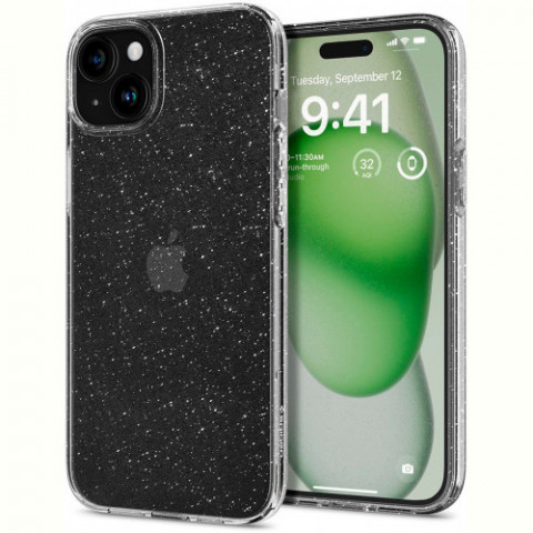 Чохол-накладка Spigen Liquid Crystal Glitter для Apple iPhone 15 Plus Crystal Quartz (ACS06648)
