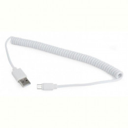 Кабель Cablexpert (CC-mUSB2C-AMBM-6-W) USB 2.0 - Micro B, 1.8м, спіральний, білий