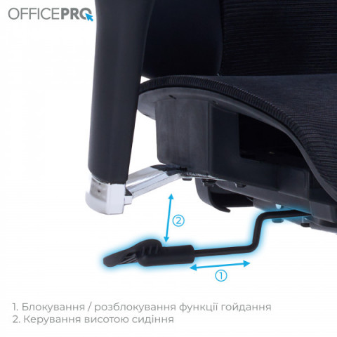 Крісло офісне OfficePro Unity OC710B Black Купити в Україні