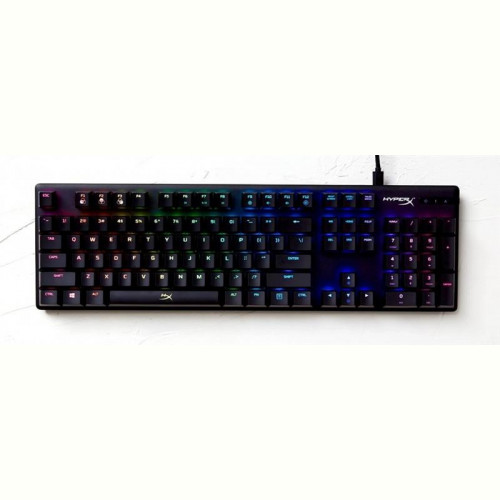 Клавіатура HyperX Alloy Origins Aqua RGB PBT ENG/RU Black (639N5AA) USB