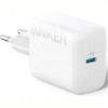 Мережевий зарядний пристрій Anker PowerPort 312 White, 20 W USB Type-C (B2347G21) + кабель USB Type-C