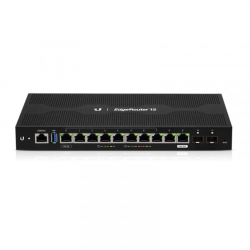 Маршрутизатор Ubiquiti EdgeRouter ER-12 (Quad-Core 1 GHz/1GB, 10x1GE, 2xSFP, poe-in/out, passive cooling)