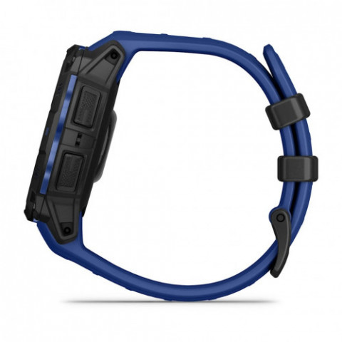 Смарт-годинник Garmin Instinct 3 45mm AMOLED Black with Bolt Blue/Black Silicone (010-02936-43)