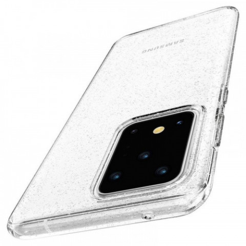 Чохол-накладка Spigen Liquid Crystal Glitter для Samsung Galaxy S20 Ultra SM-G988 Crystal Quartz (ACS00710)