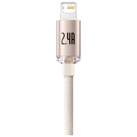 Кабель Baseus Crystal Shine USB - Lightning, 2.4A, 2м Pink (CAJY001204)