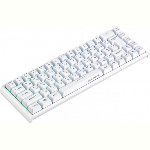 Клавіатура бездротова 2E Gaming KG360UWT RGB Ukr (2E-KG360UWT) White USB