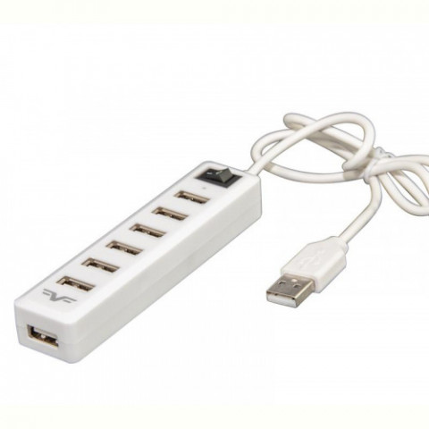 Концентратор USB 2.0 Frime 7хUSB2.0 White (FH-20041)