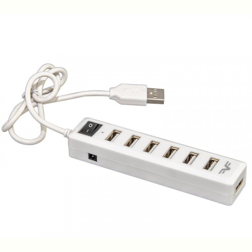 Концентратор USB 2.0 Frime 7хUSB2.0 White (FH-20041)
