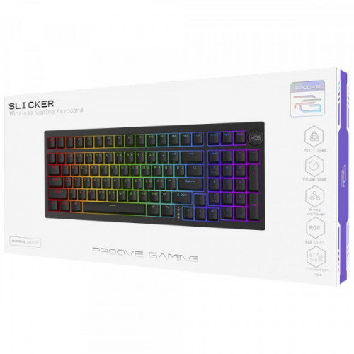 Бездротова клавіатура Proove Gaming Slicker (Ukraine Layout) black Купити в Україні