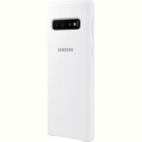 Чохол-накладка Samsung Silicone Cover для Samsung Galaxy S10 SM-G973 White (EF-PG973TWEGRU)