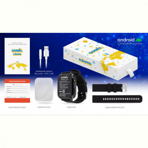 Дитячий смарт-годинник Garmix PointPRO-300 4G/GPS/WiFi Black