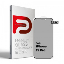 Захисне скло ArmorStandart Pro Anti-spy Matte для Apple iPhone 15 Pro Black (ARM73170)