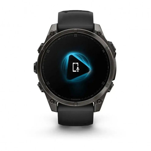 Смарт-годинник Garmin Fenix 8 47mm AMOLED Sapphire Carbon Gray DLC Titanium with Black Silicone (010-02904-29)