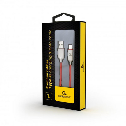 Кабель Cablexpert (CC-USB2R-AMCM-1M-R) USB 2.0 A - USB Type-C, 2.1А, преміум, 1м, красний
