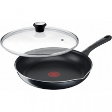 Сковорода з кришкою Tefal Day by Day, 20см, з кришкою, алюміній, бакеліт, скло, чорний
