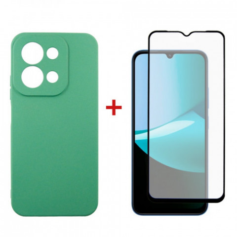 Чохол-накладка Dengos Soft для Xiaomi Redmi 15C Mint (DG-KM-167) + захисне скло