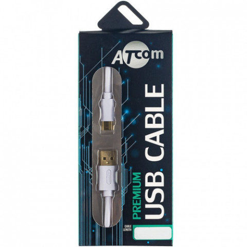 Кабель Atcom USB-C - Lightning, 2.4 А, 1,8м, White, блістер (A15278)