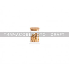 Банка для зберігання Ardesto Midori 500мл, скло, бамбук, квадратна, прозорий